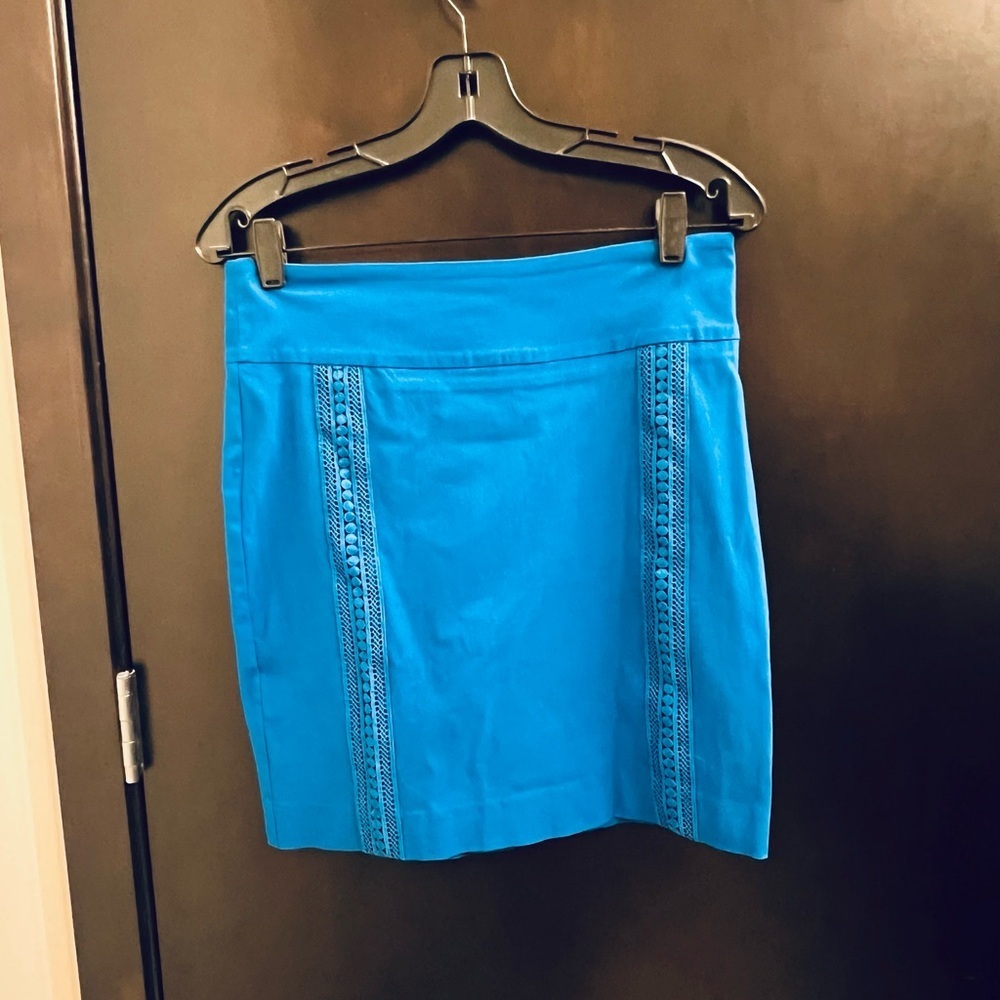 Petite Blue Pencil Skirt
